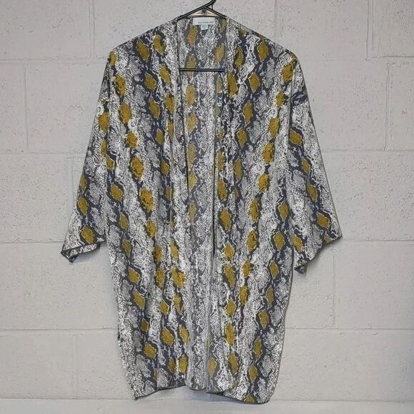 Allison Joy Snakeskin Print Duster Cardigan Shawl Size XS/S - Picture 1 of 5